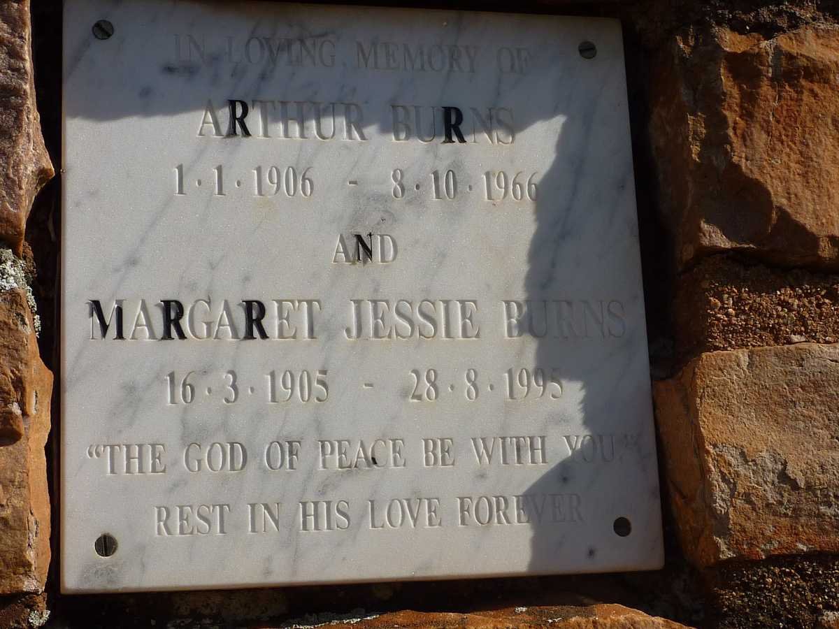 BURNS Arthur 1906-1966 &amp; Margaret Jessie 1905-1995