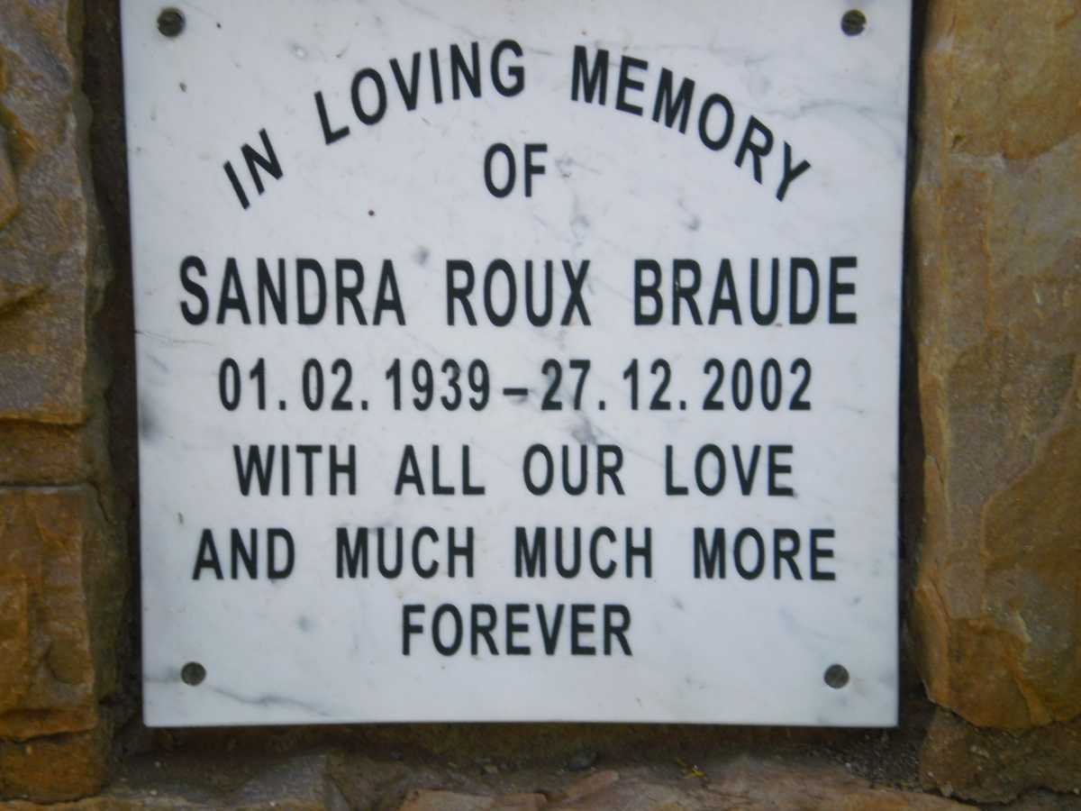 BRAUDE Sandra Roux 1939-2002
