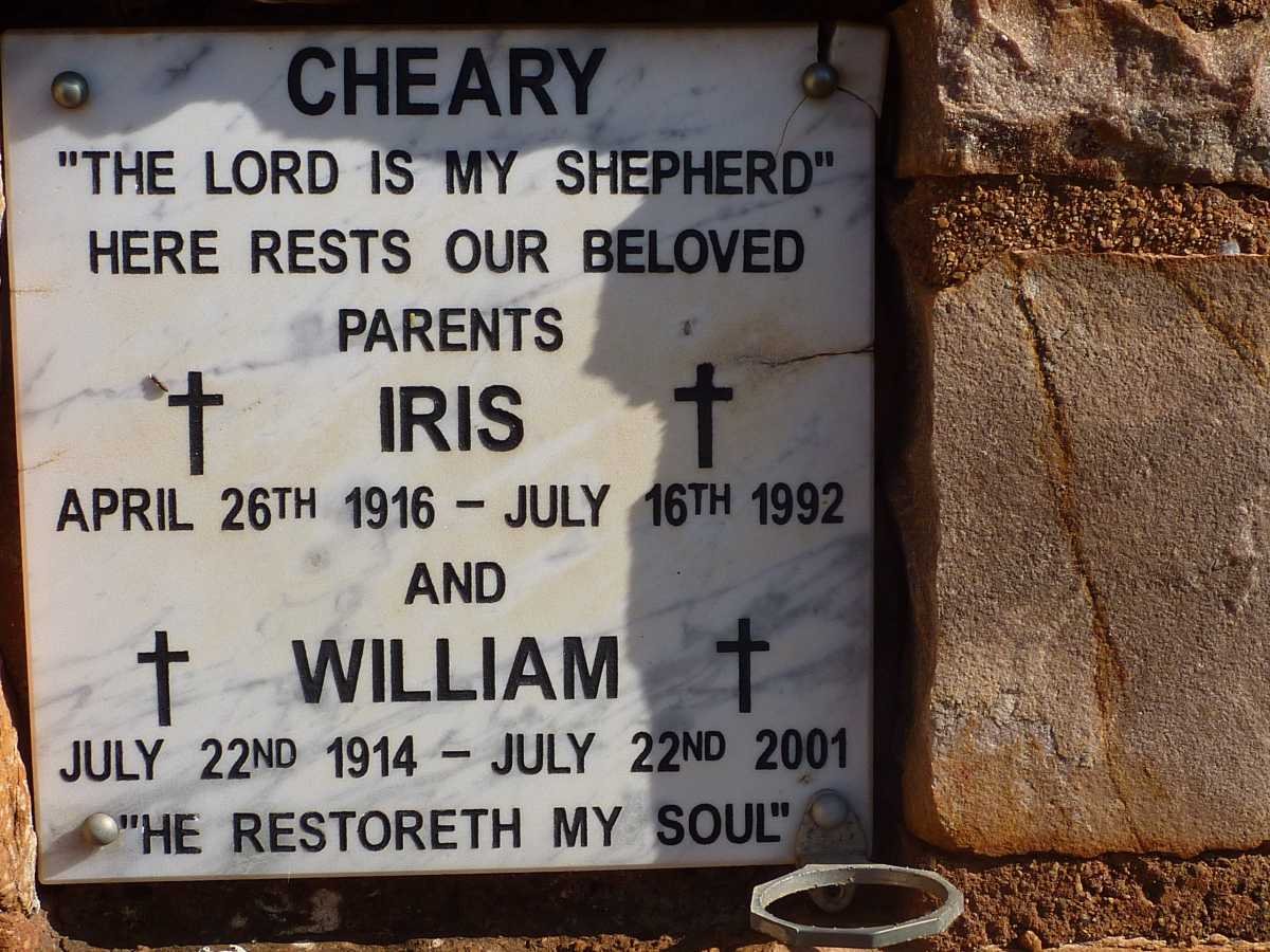 CHEARY William 1914-2001 &amp; Iris 1916-1992