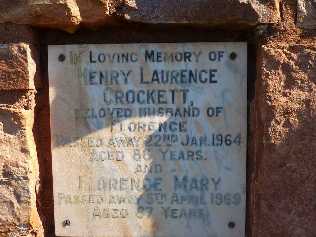 CROCKETT Henry Laurence -1964 &amp; Florence Mary -1969