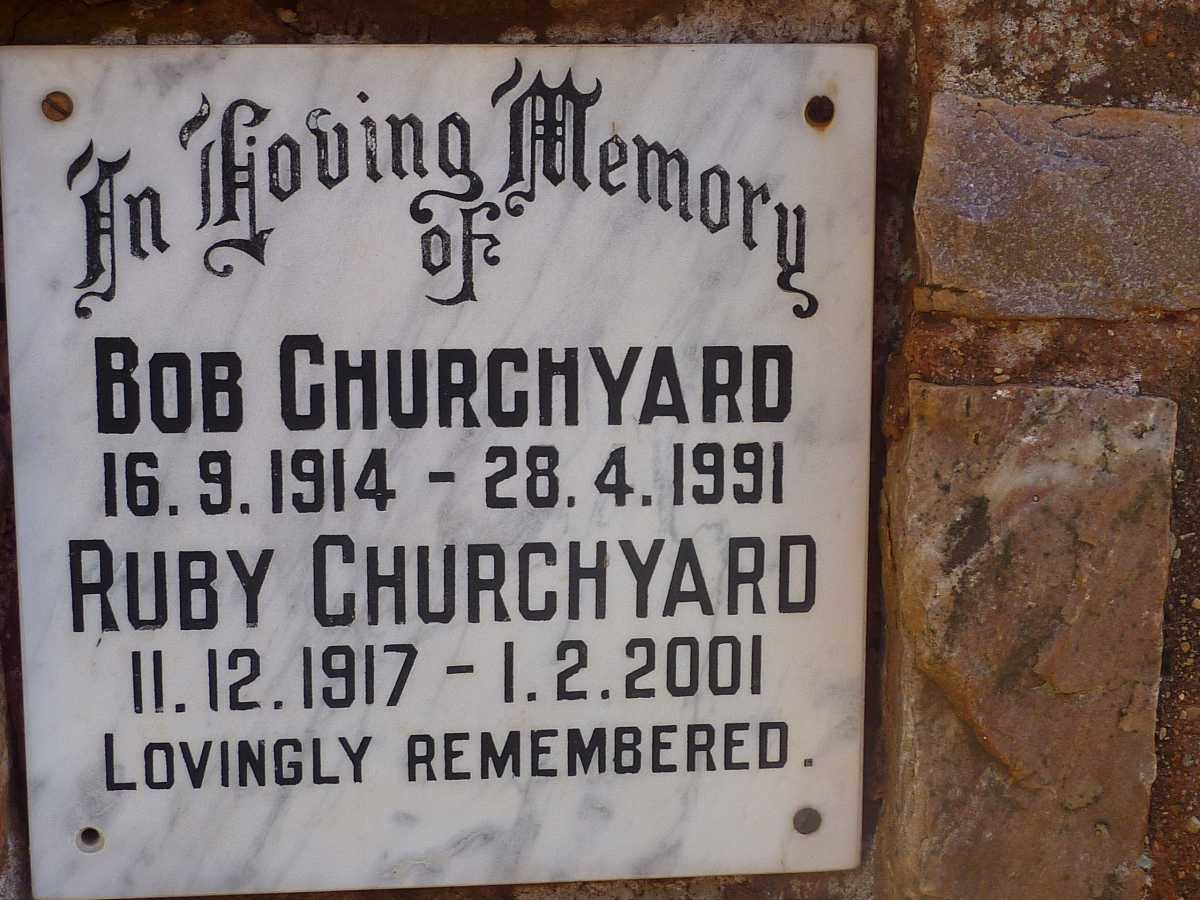 CHURCHYARD Bob 1914-1991 &amp; Ruby 1917-2001