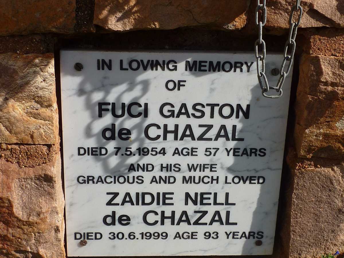 CHAZAL Fuci Gaston, de -1954 &amp; Zaidie Nell -1999