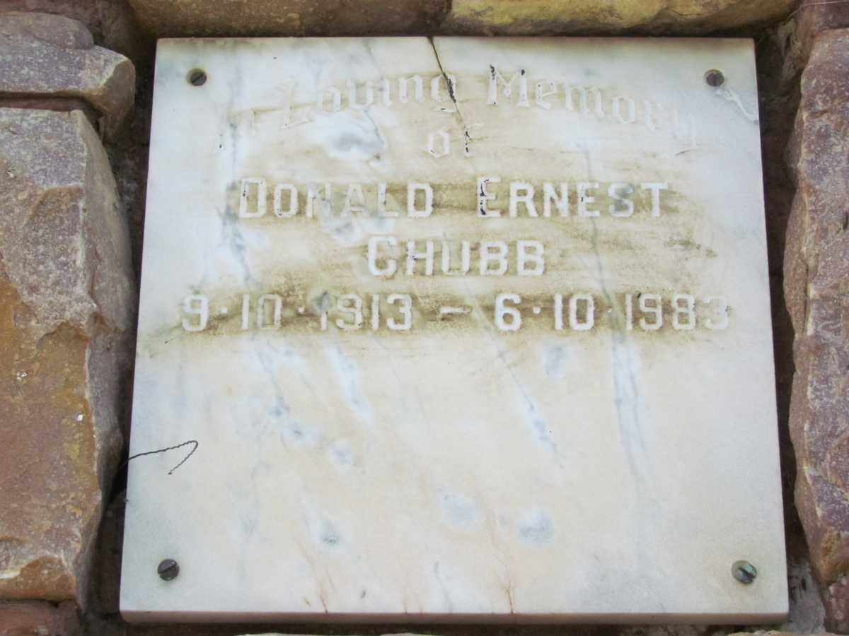 CHUBB Donald Ernest 1913-1983