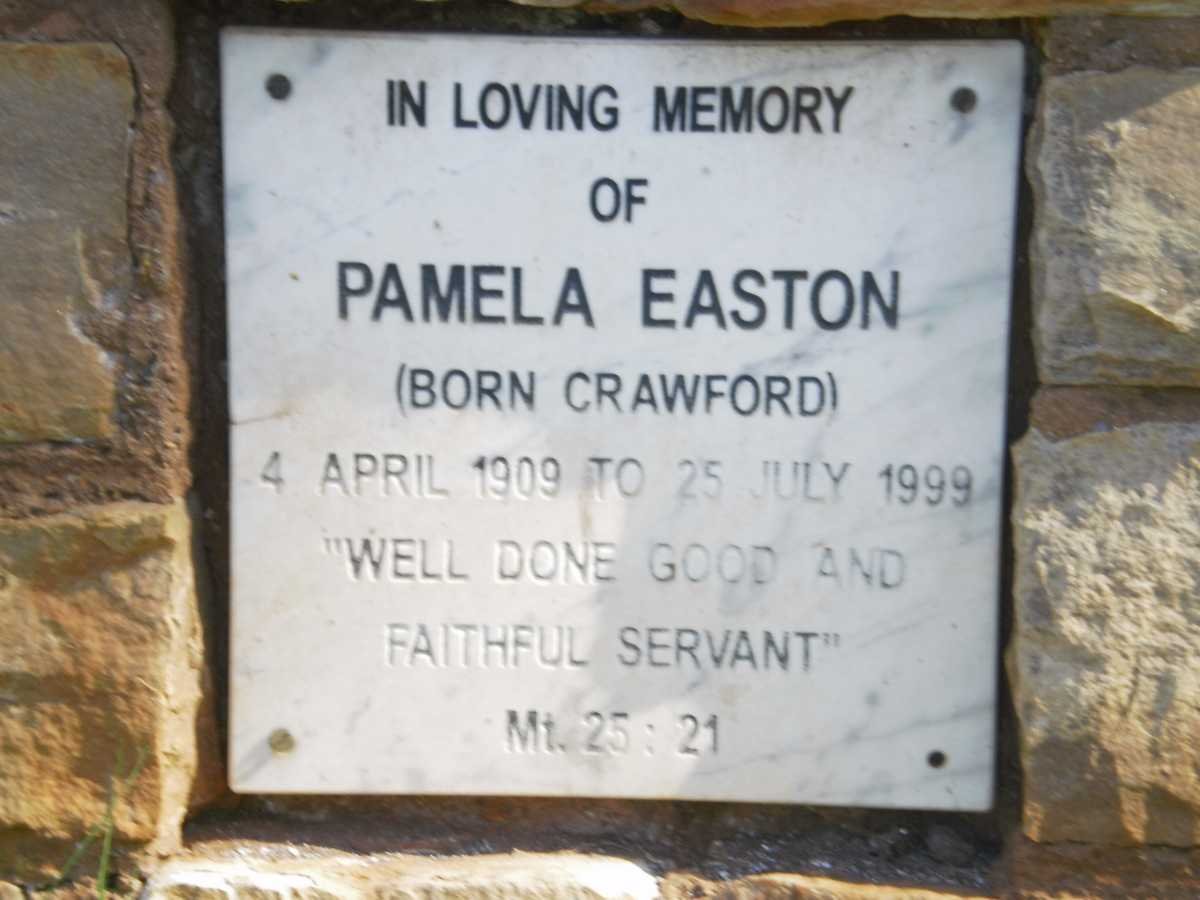 EASTON Pamela nee CRAWFORD 1909-1999