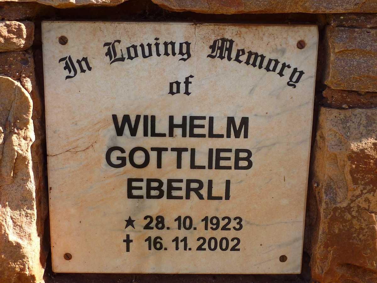 EBERLI Wilhelm Gottlieb 1923-2002