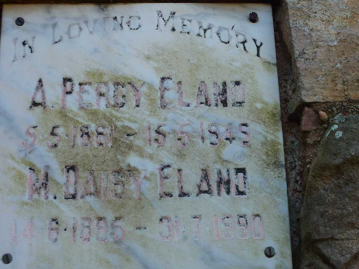 ELAND A. Percy 1881-1945 &amp; M. Daisy 1886-1990