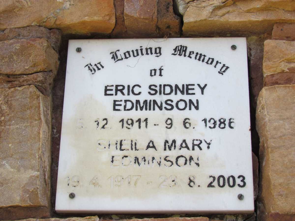 EDMINSON Eric Sidney 1911-1986 &amp; Sheila Mary 1917-2003