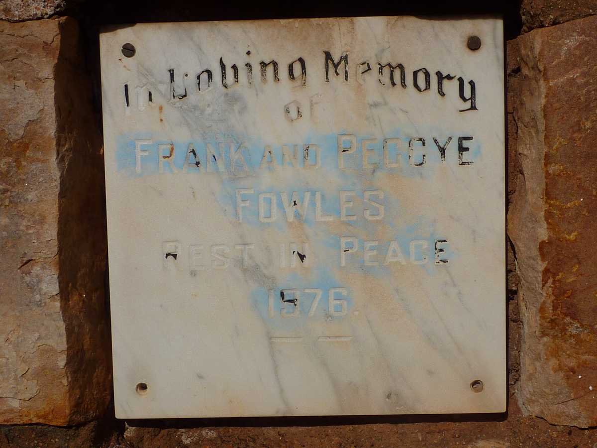 FOWLES Frank -1976 &amp; Peggye -1976