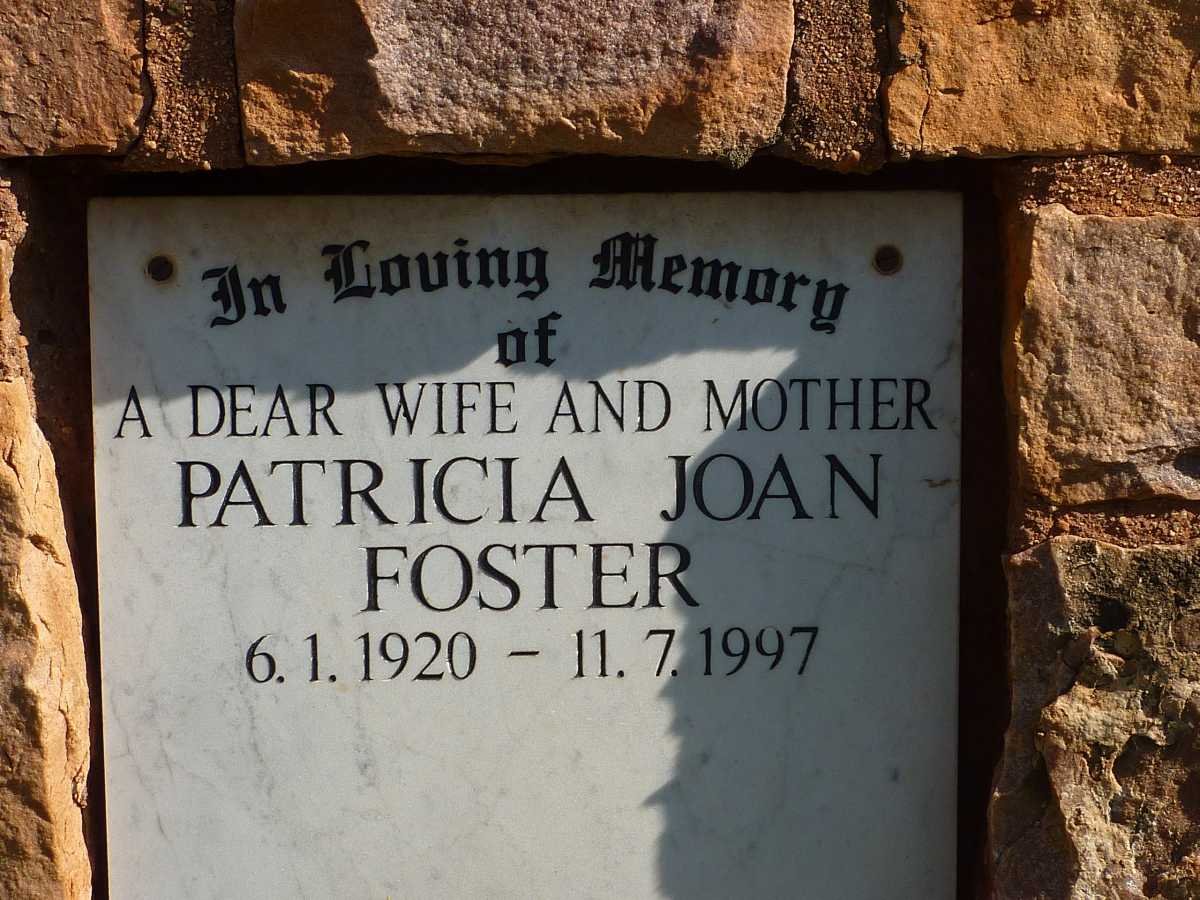 FOSTER Patricia Joan 1920-1997
