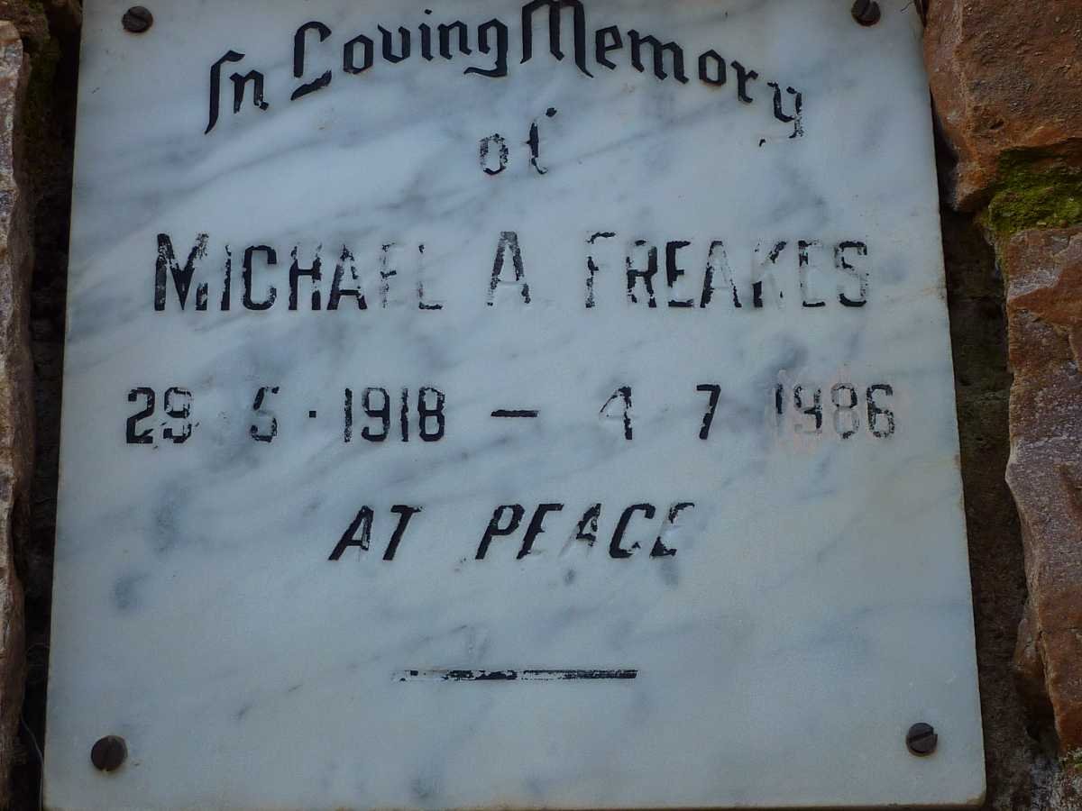 FREAKES Michael A. 1918-1986