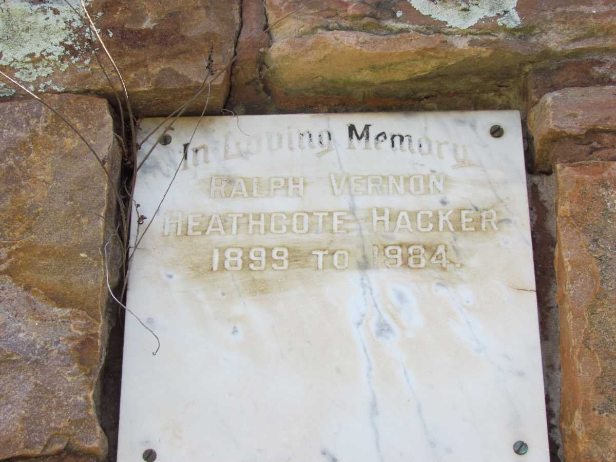 HACKER Ralph Vernon Heathcote1899-1984