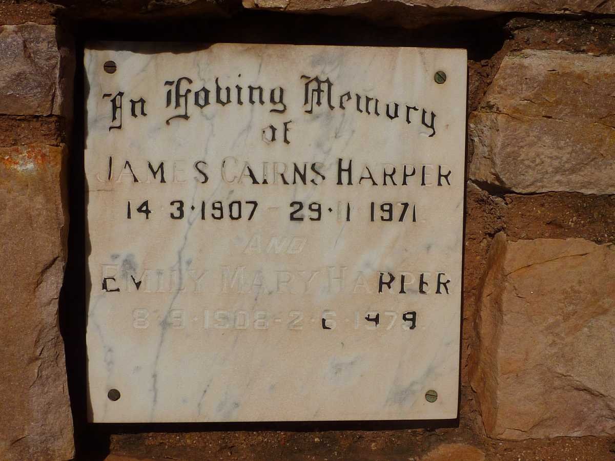 HARPER James Cairns 1907-1971 &amp; Emily Mary 1906-1979