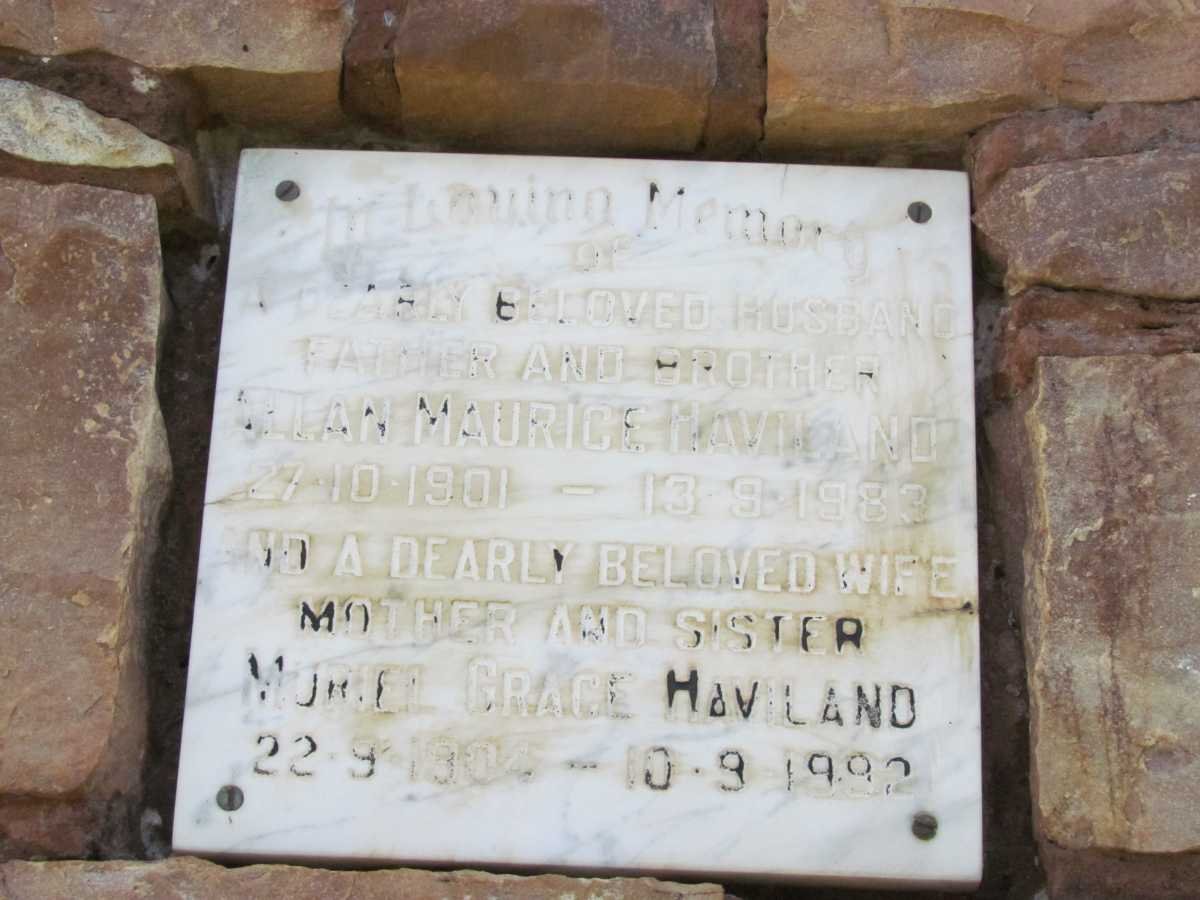 HAVILAND Allan Maurice 1901-1983 &amp; Muriel Grace 1904-1992