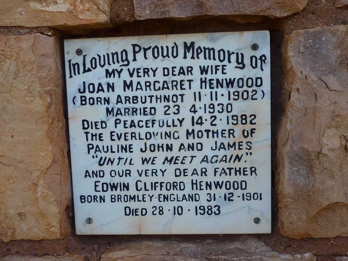 HENWOOD Edwin Clifford 1901-1983 &amp; Joan Margaret ARBUTHNOT 1902-1982