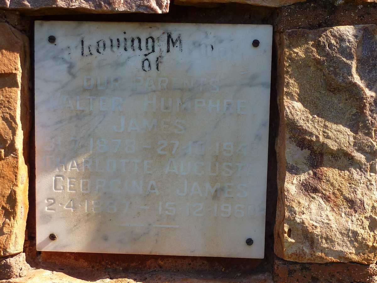 JAMES Walter Hymphrey 1878-1943 &amp; Charlotte Augusta Georgina 1887-1960