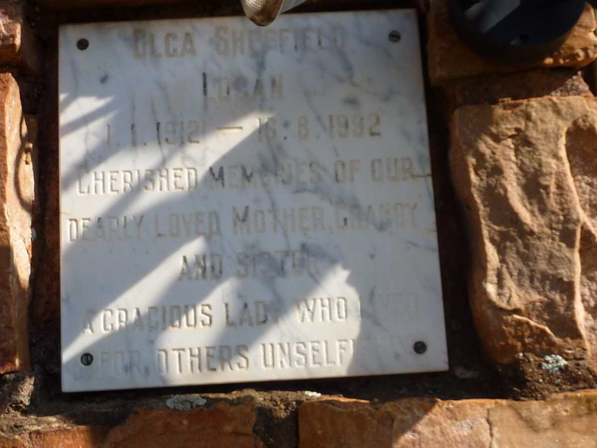 LOGAN Olga Sheffield 1912-1992