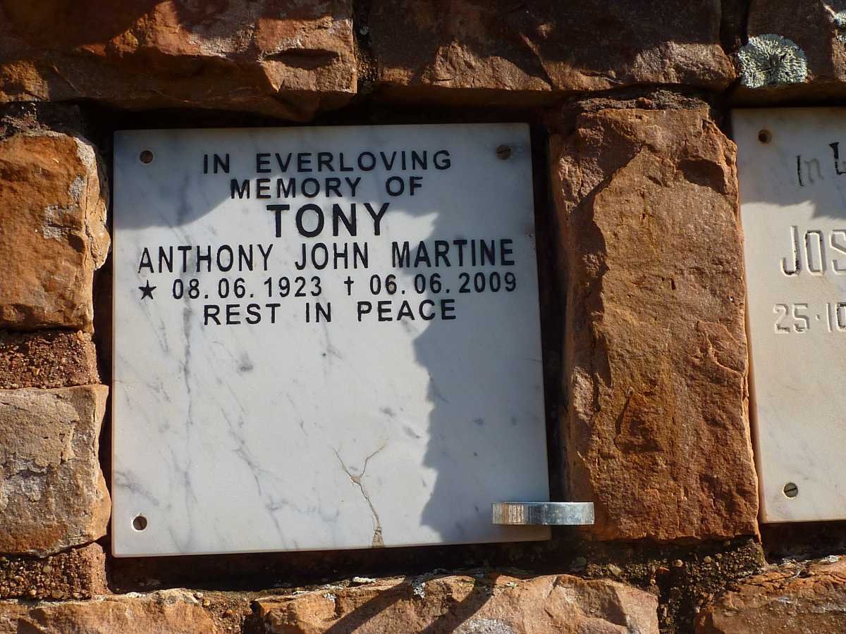 MARTINE Anthony John 1923-2009
