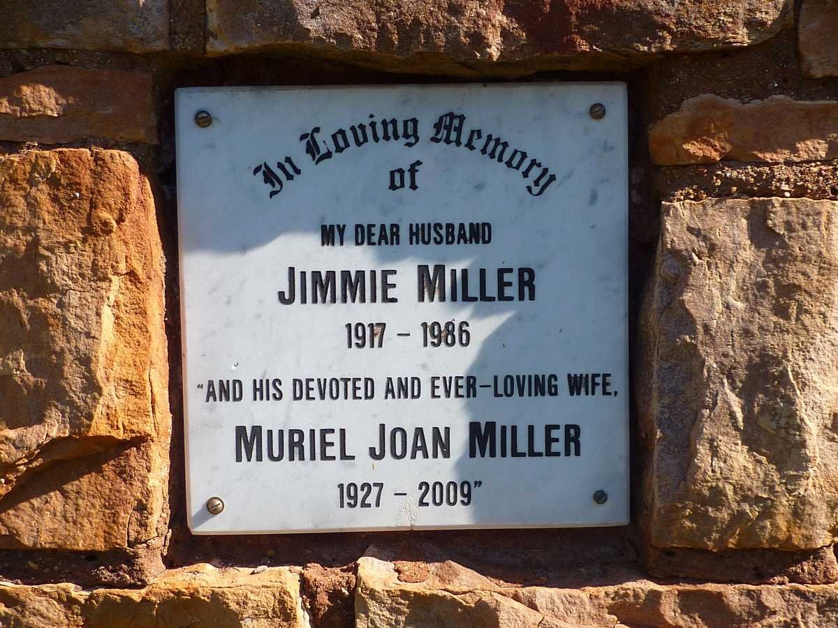 MILLER Jimmie 1917-1986 &amp; Muriel Joan 1927-2009