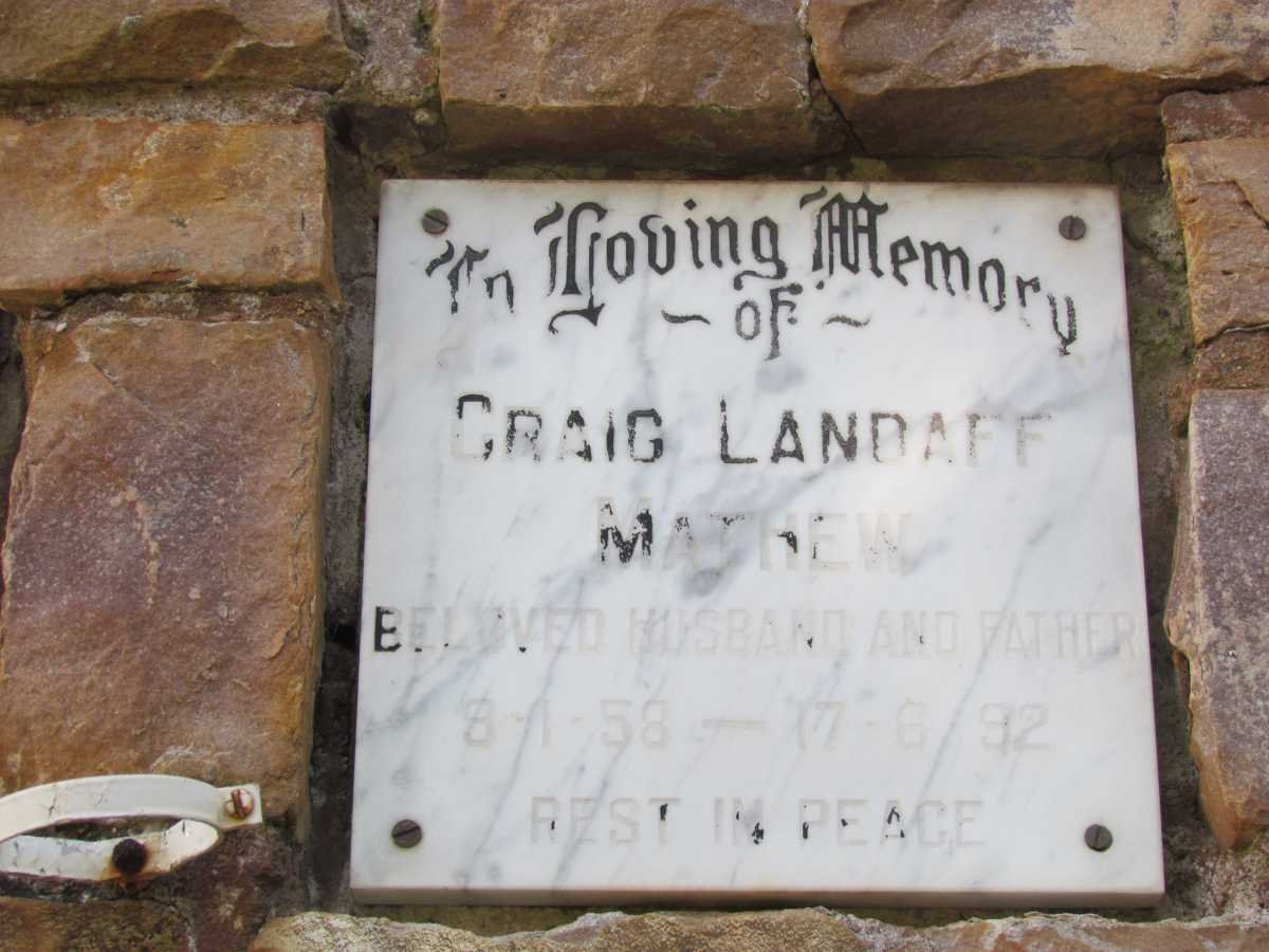 MATHEW Craig Landaff 1958-1992