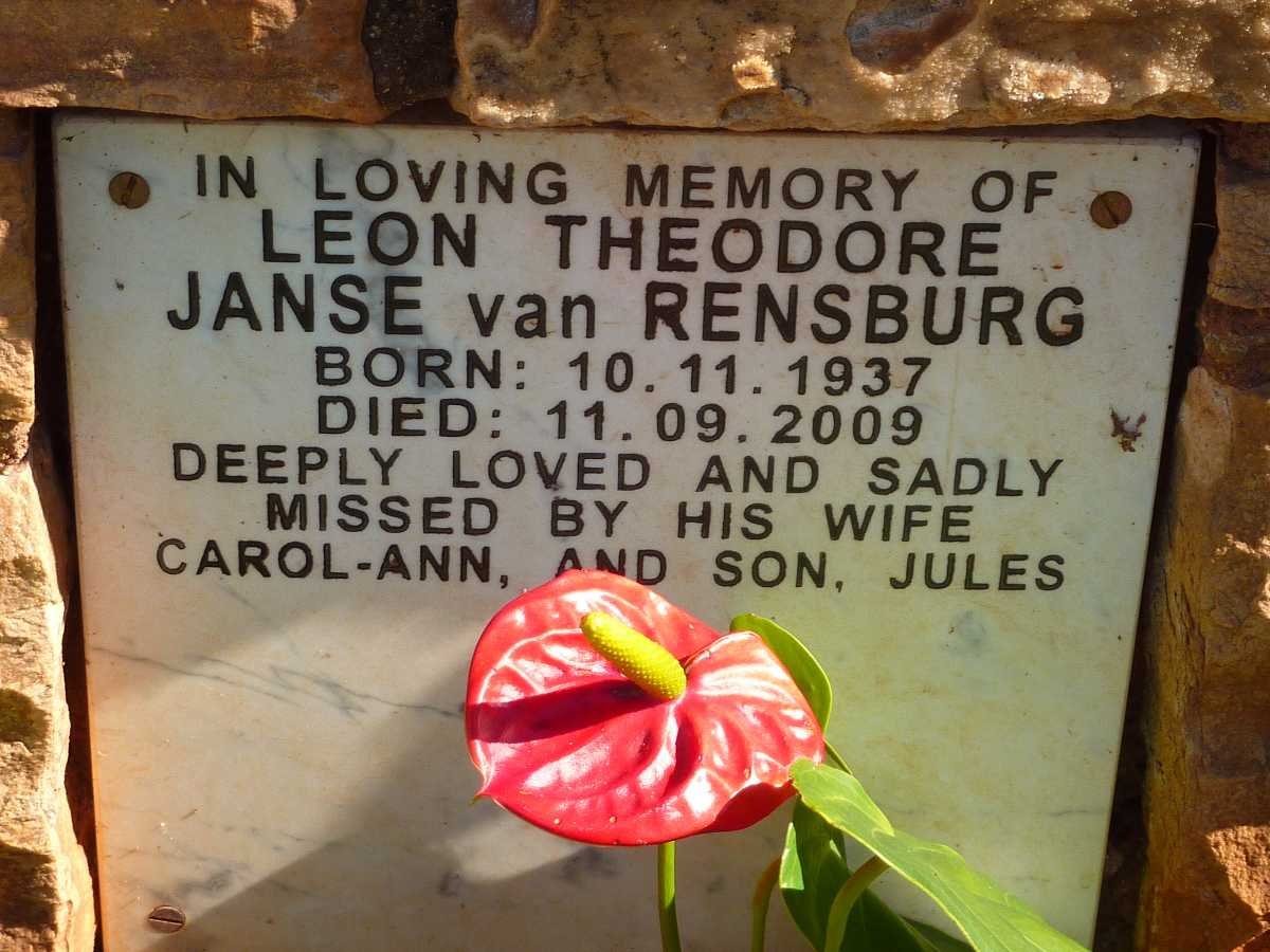 RENSBURG Leon Theodore, Janse van 1937-2009