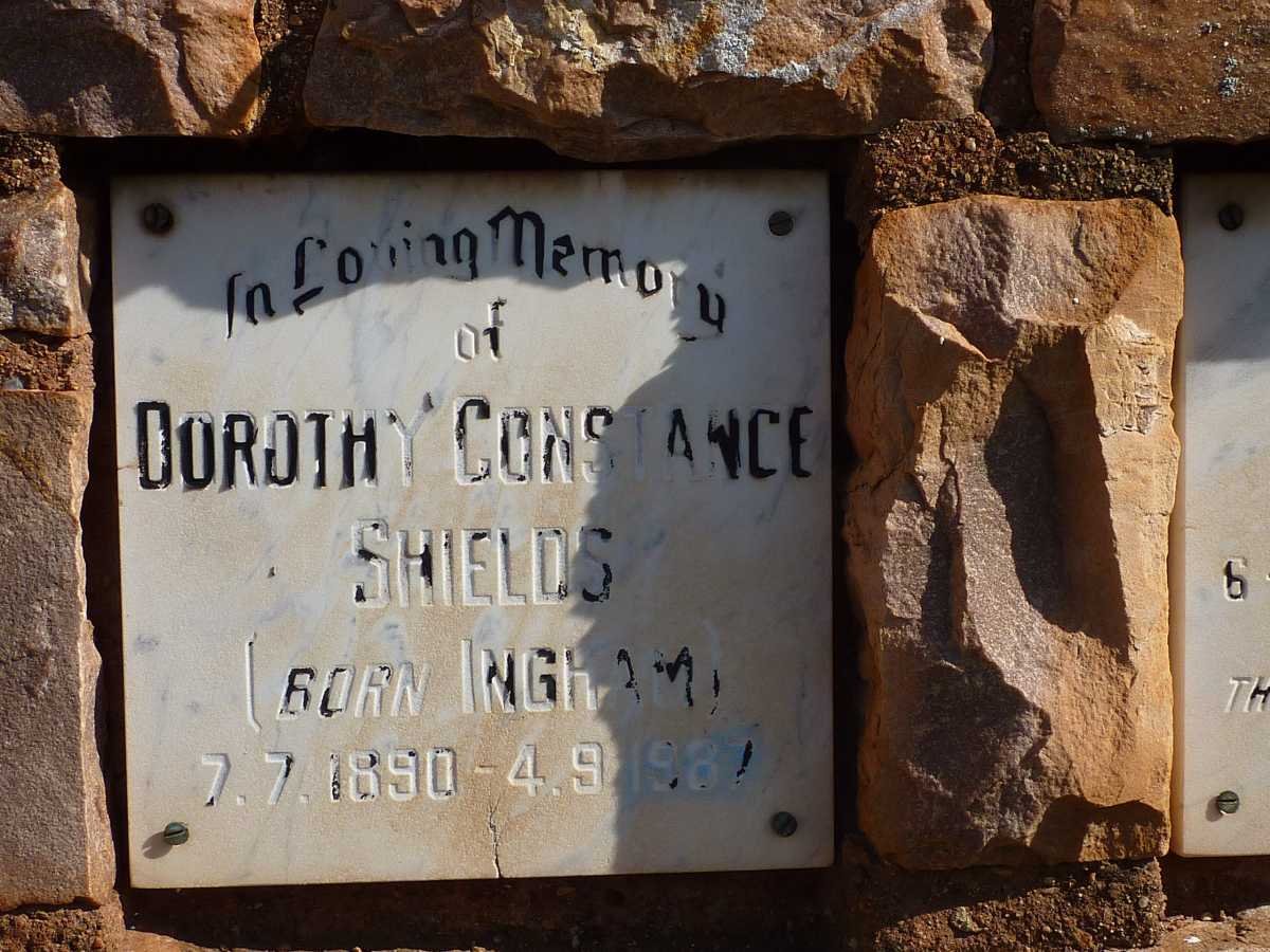 SHIELDS Dorothy Constance nee INGRAM 1890-1987