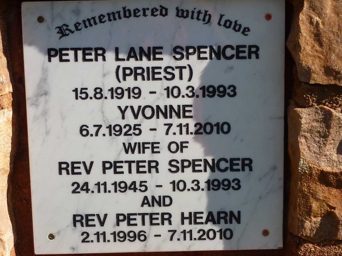 SPENCER Peter Lane 1919-1993 &amp; Yvonne 1925-2010 :: SPENCER ? 1945-1993 :: HEARN 1996-2010
