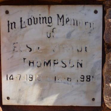 THOMPSON Elsie Virtue 1918-1980