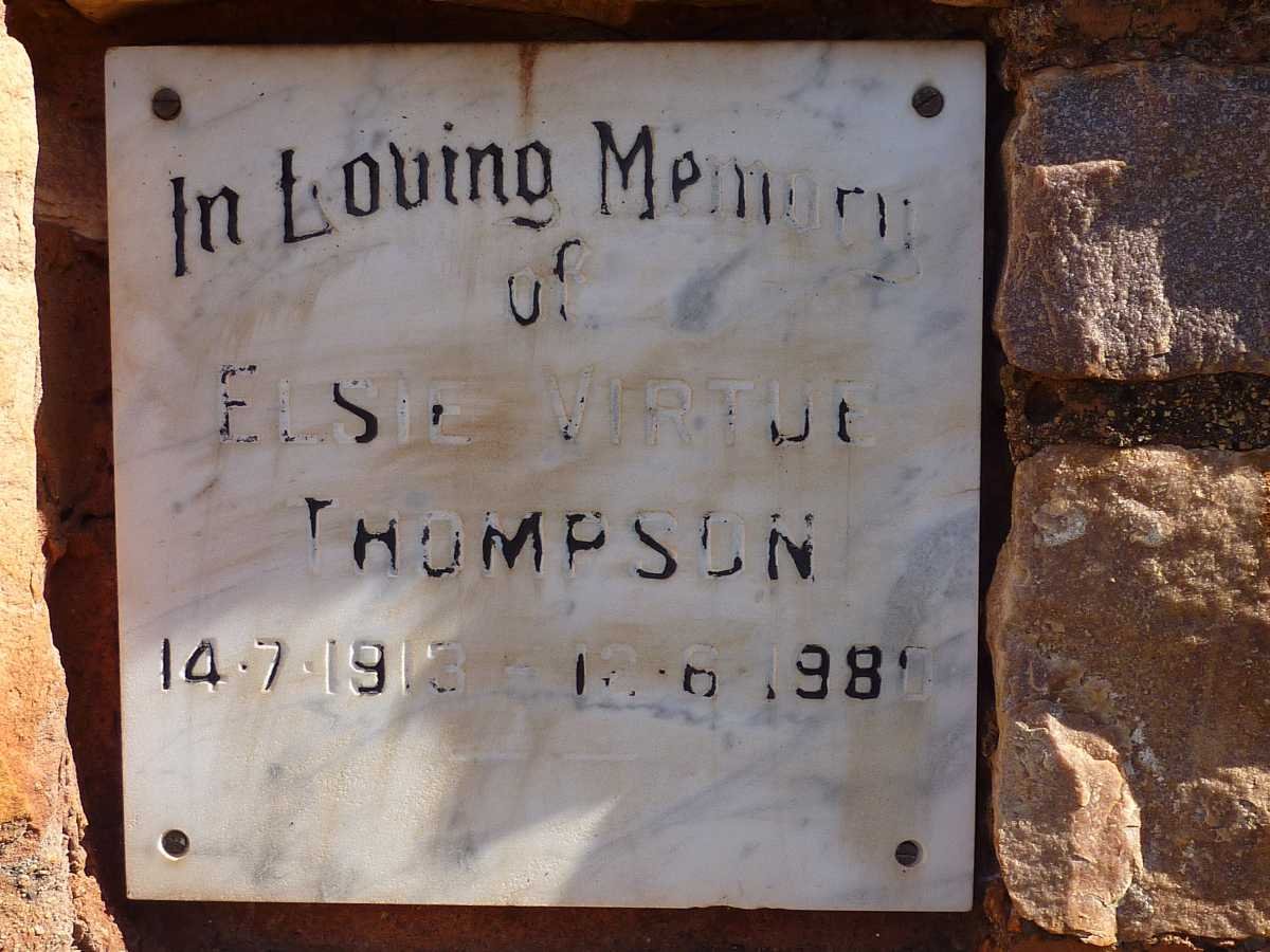 THOMPSON Elsie Virtue 1918-1980