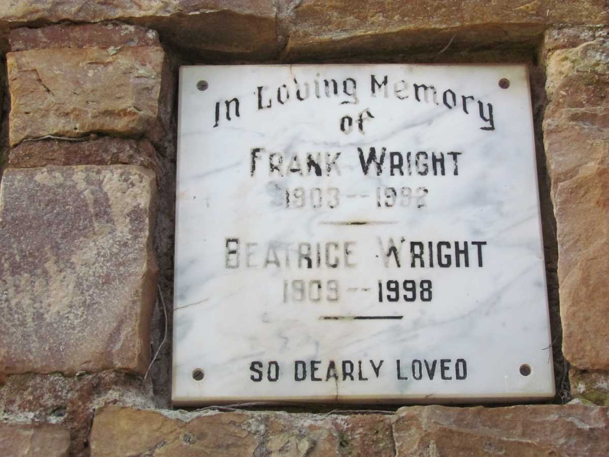 WRIGHT Frank 1903-1982 &amp; Beatrice 1909-1998