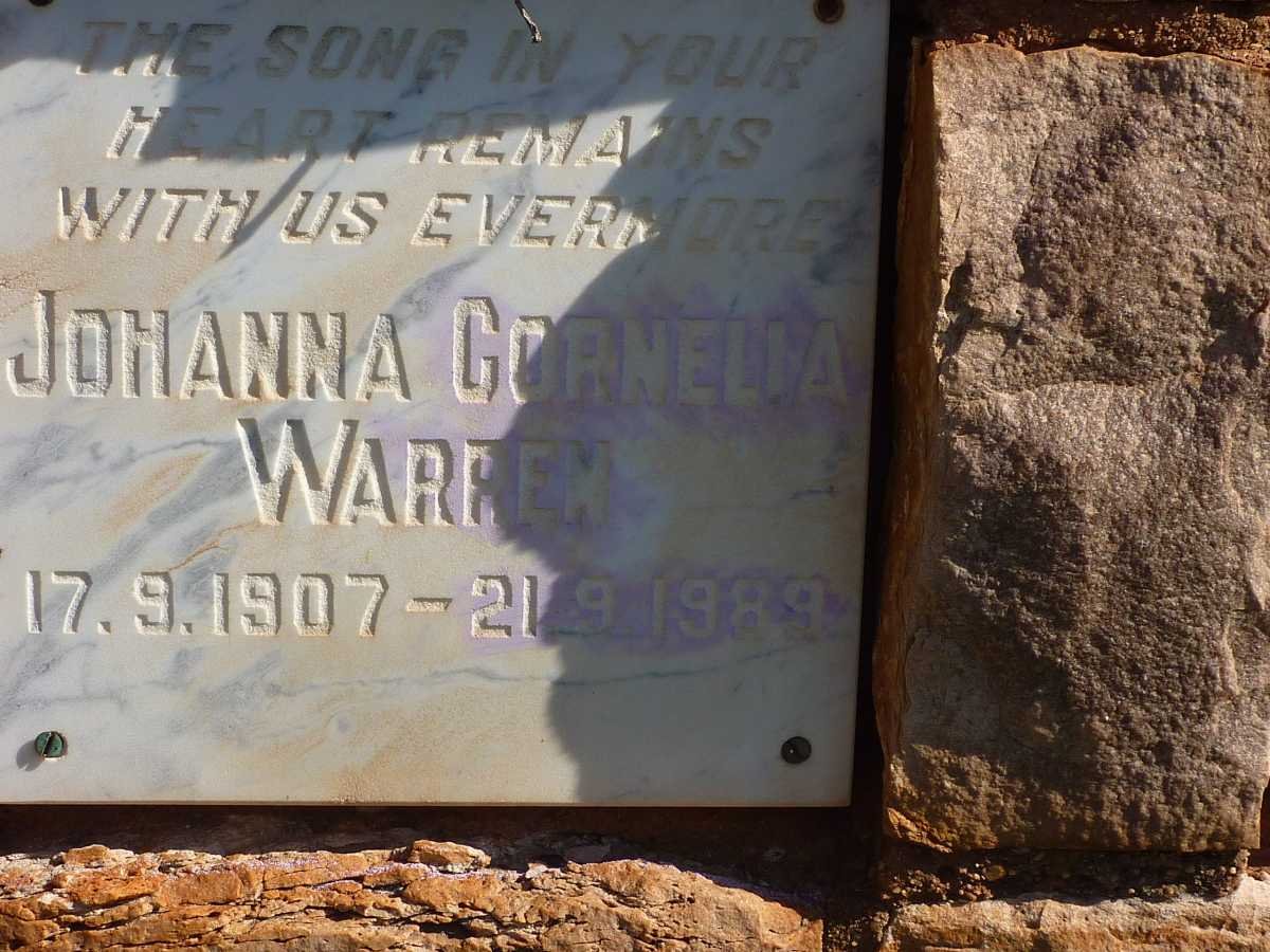 WARREN Johanna Cornelia 1907-1989