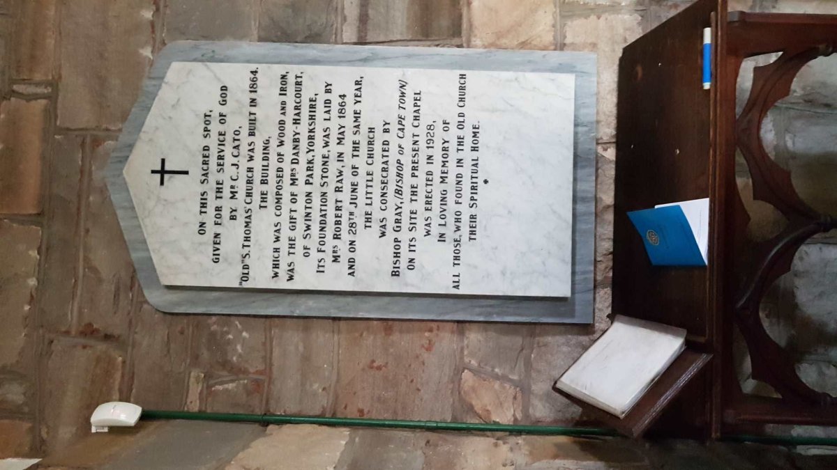 11. Plaque - Consecration of the church.