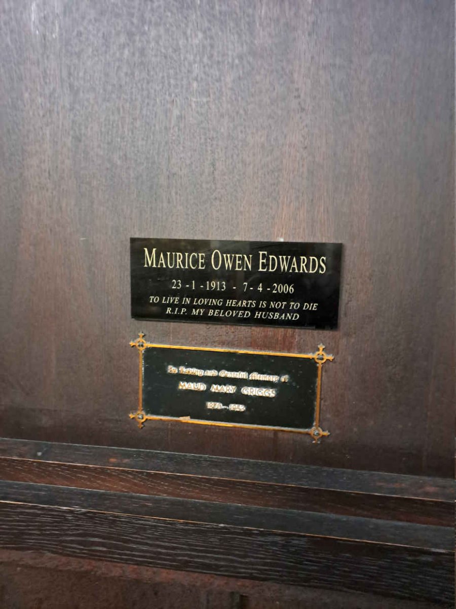 EDWARDS Maurice Owen 1913-2006 :: GRIGGS Maud Mary 1870-1953