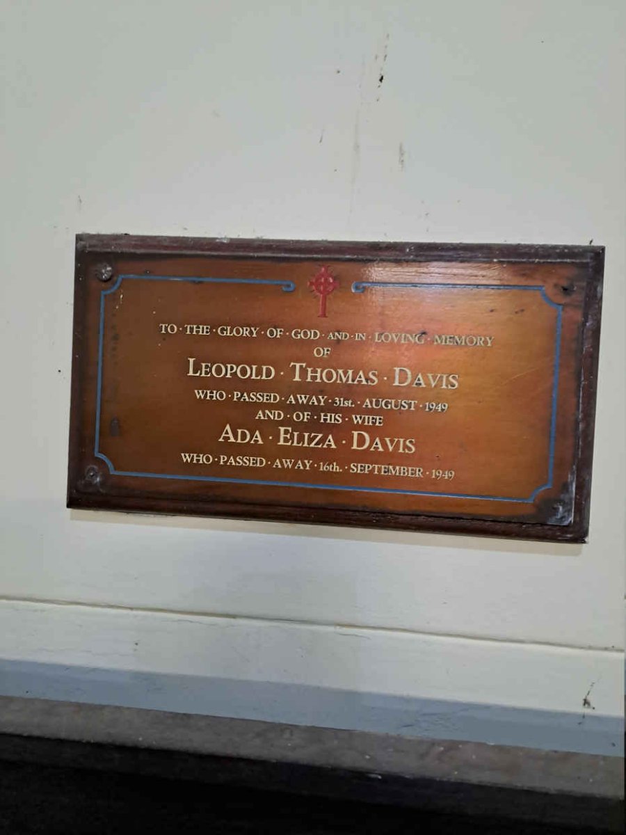 DAVIS Leopold Thomas -1949 & Ada Eliza -1949