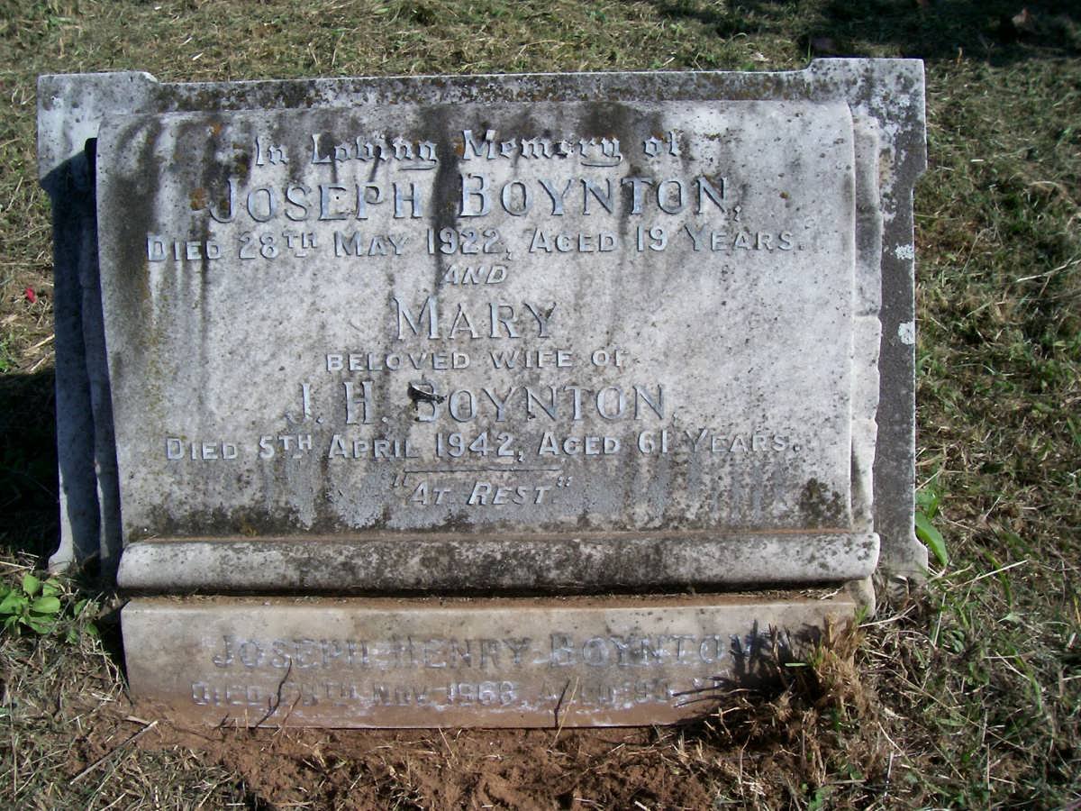 BOYNTON Joseph Henry -1968 &amp; Mary -1942 :: BOYNTON Joseph -1922