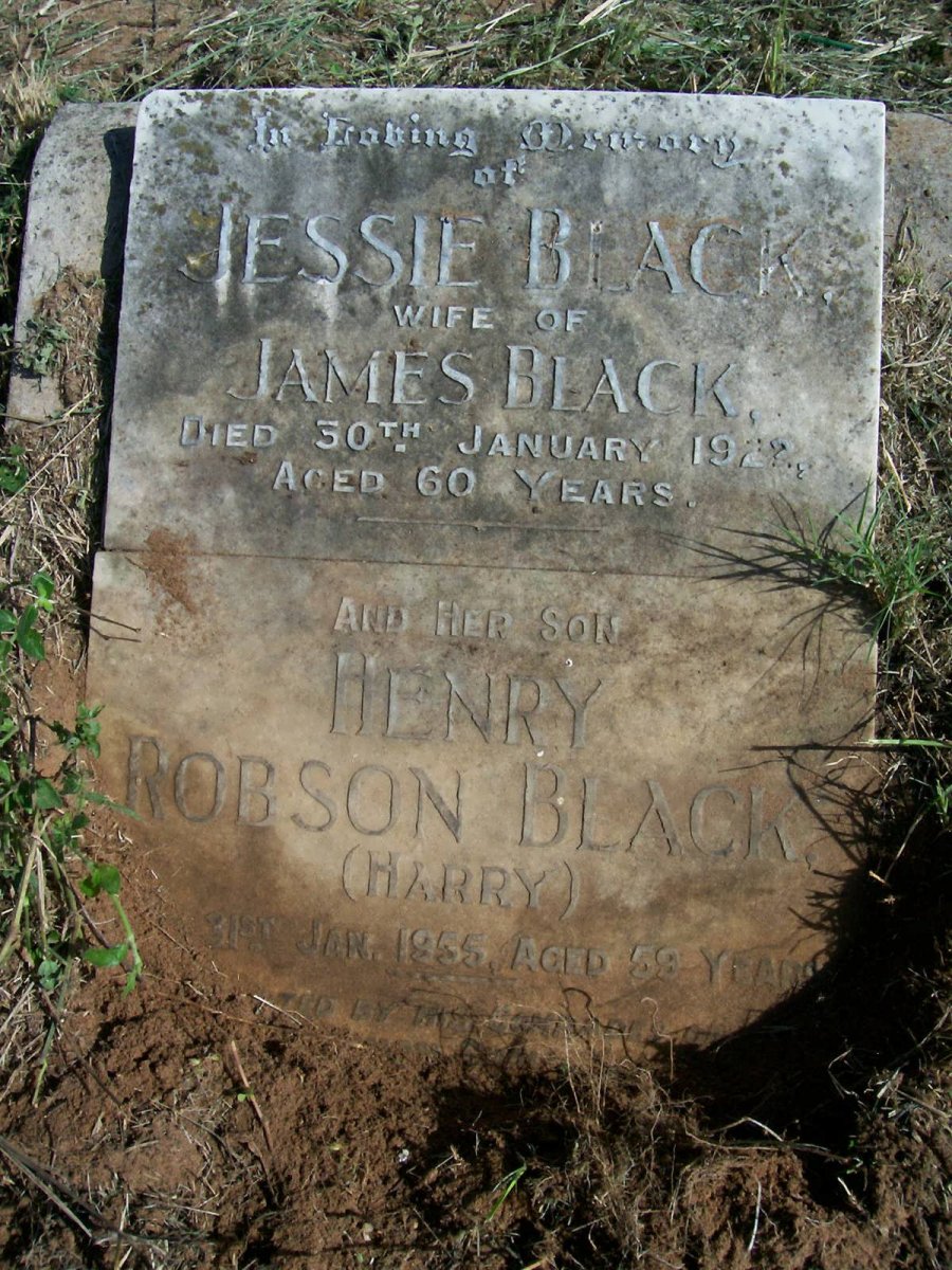 BLACK Jessie -1922 :: BLACK Henry Robson -1955