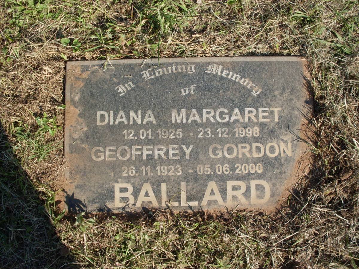 BALLARD Geoffrey Gordon 1923-2000 &amp; Diana Margaret 1925-1998