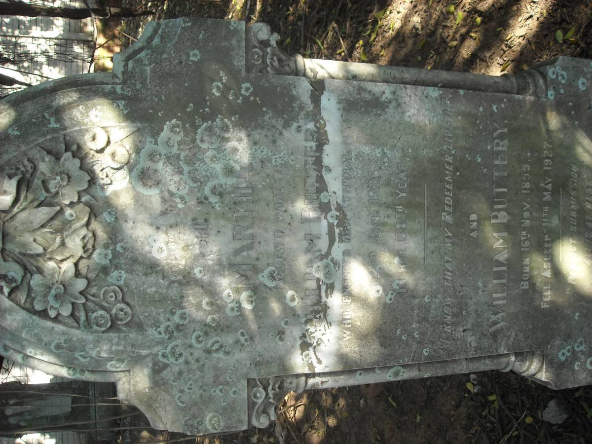 BUTTERY William 1855-1927 &amp; Martha -1926
