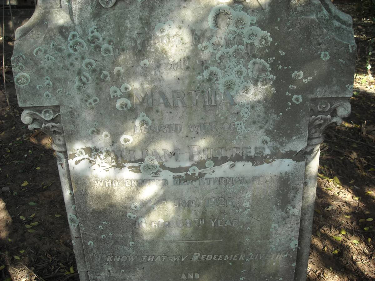BUTTERY William 1855-1927 &amp; Martha -1926