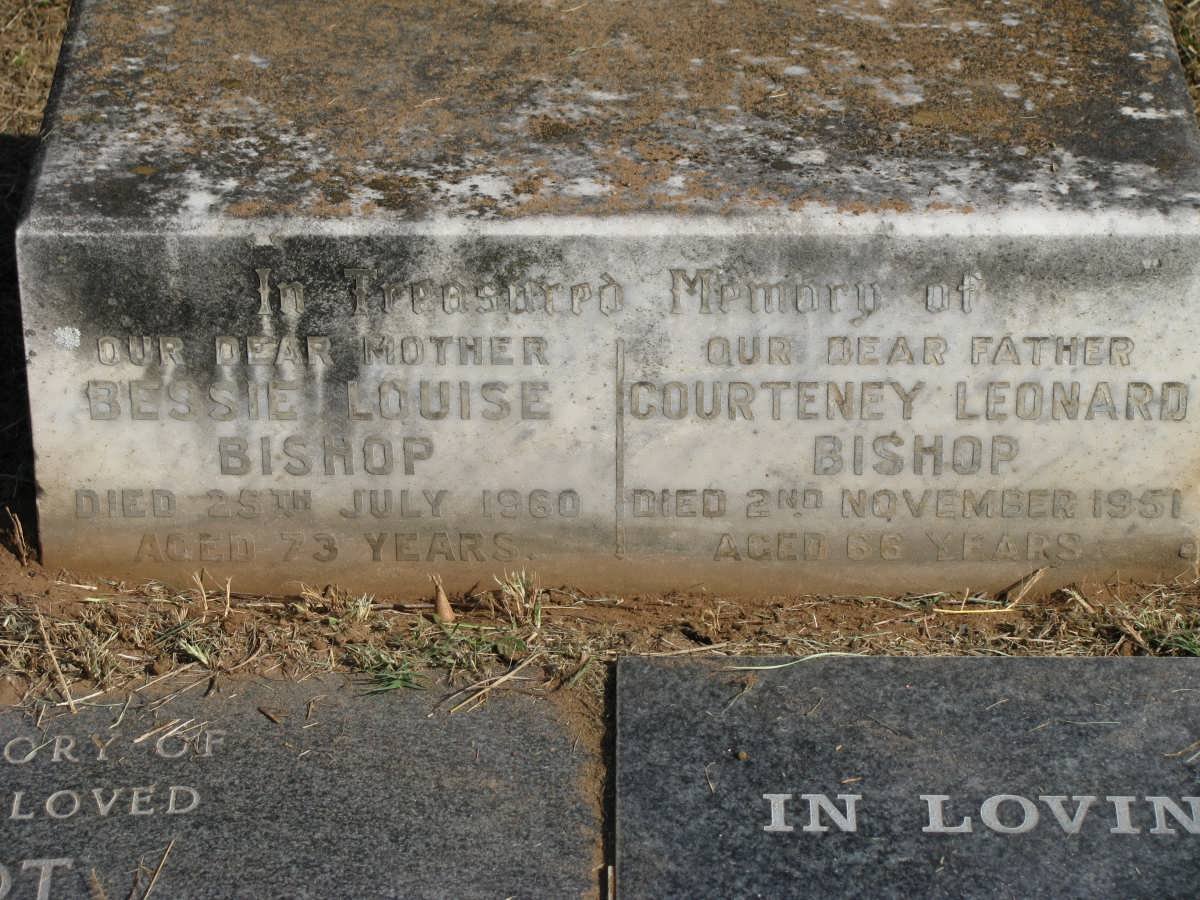 BISHOP Courteney Leonard -1951 &amp; Bessie Louise -1960 :: BISHOP Dorothy Mildred 1921-1991