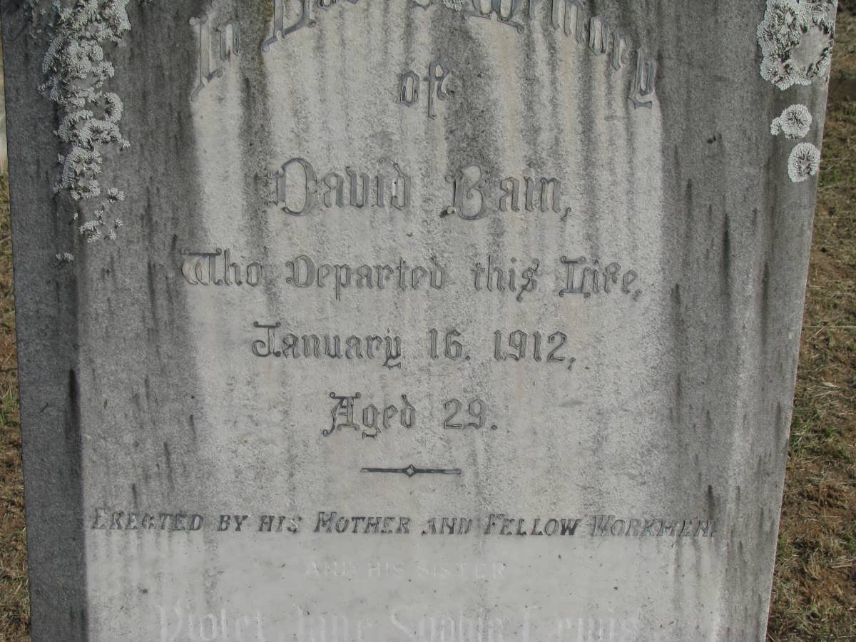 BAIN David -1912 :: LEWIS Violet Jane Sophia -1985