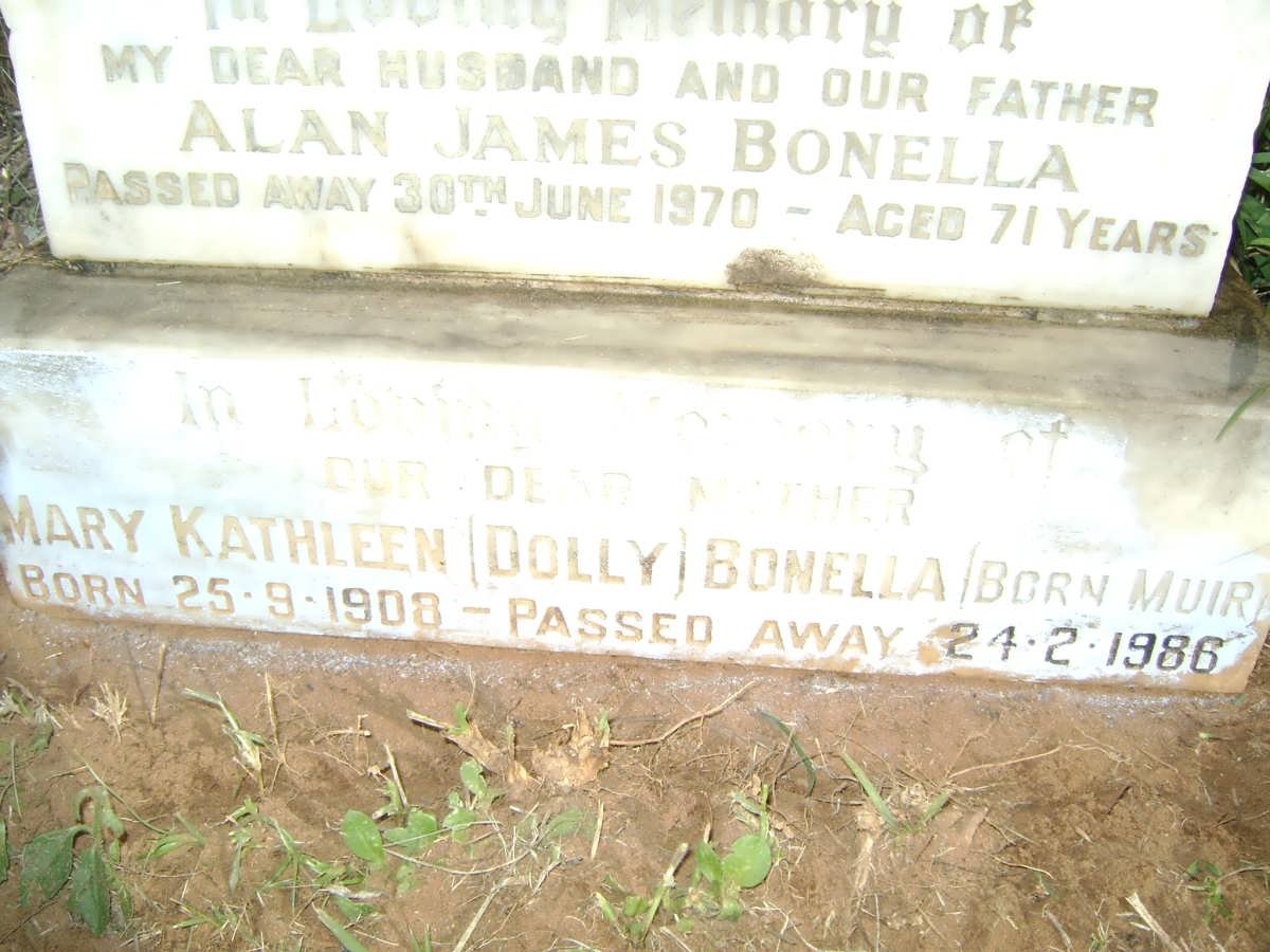 BONELLA Adelaide Elizabeth -1947 :: Alan James -1970 :: BONELLA Alan James -1970 &amp; Mary Kathleen MUIR 1908-1986