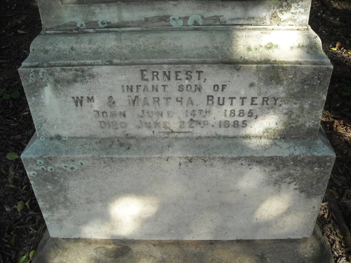 BUTTERY Jane -1889 :: Ernest 1885-1885