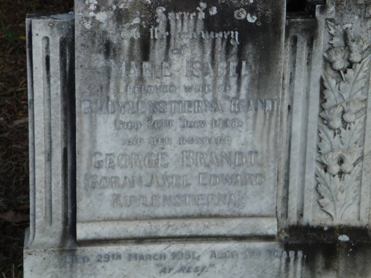 BRANDT Goran Axel Edward Kuylenstierna -1954 &amp; Marie Isabel -1938