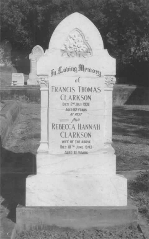 CLARKSON Francis Thomas -1938 &amp; Rebecca Hannah -1943