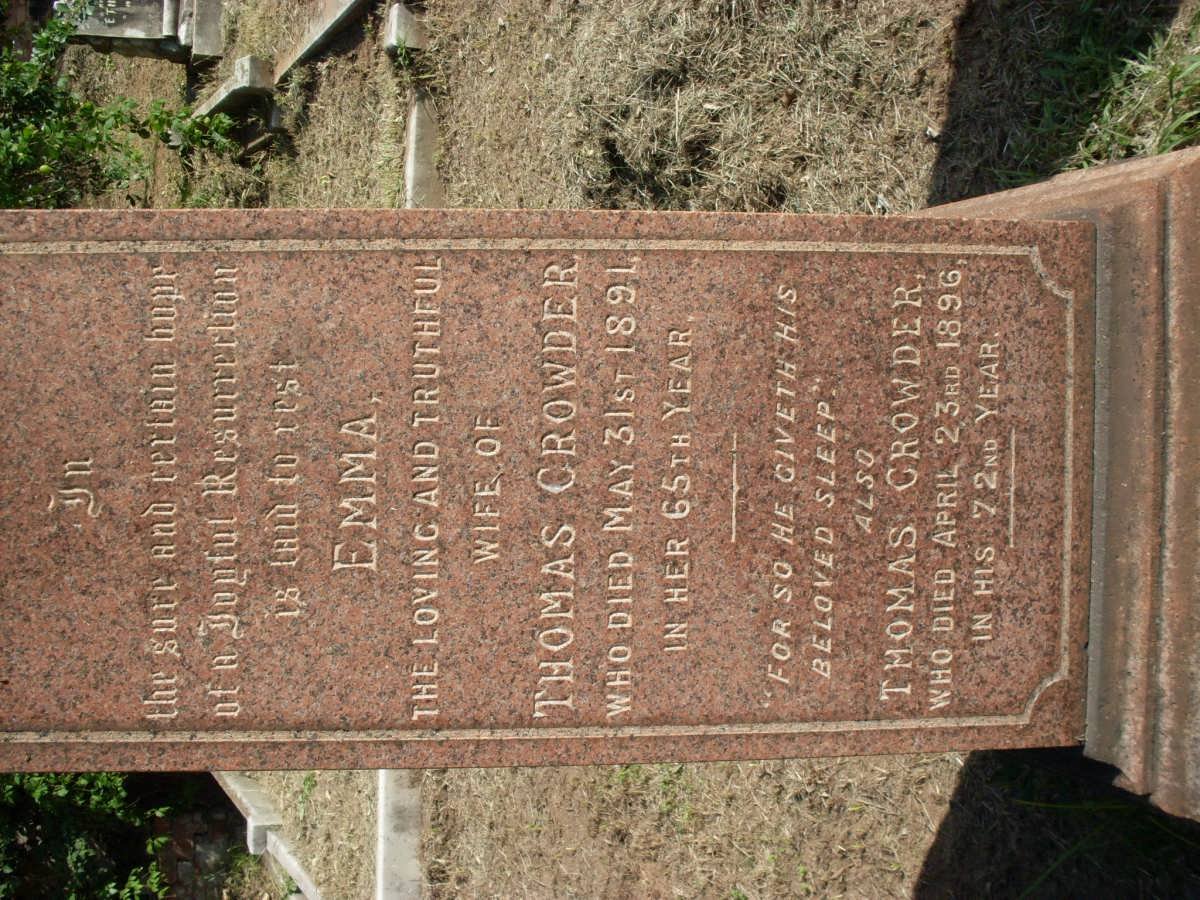 CROWDER Thomas -1896 &amp; Emma -1891
