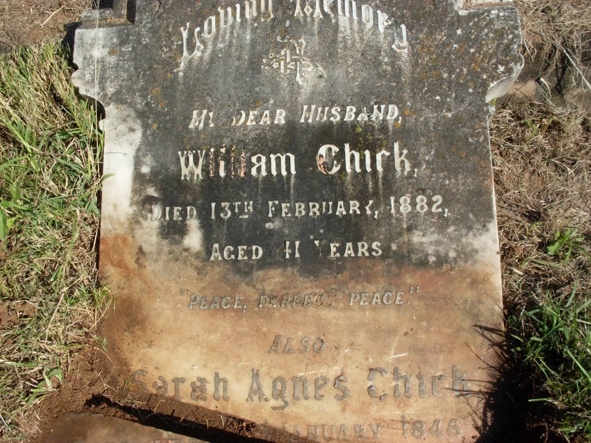 CHICK William -1882 &amp; Sarah Agnes 1846-1938