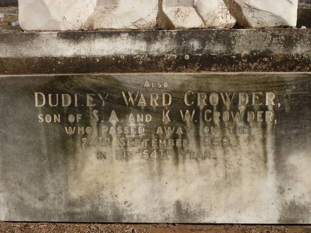 CROWDER Samuel Alexander -1939 &amp; Katherine Ward -1962 :: CROWDER Dudley Ward -1959