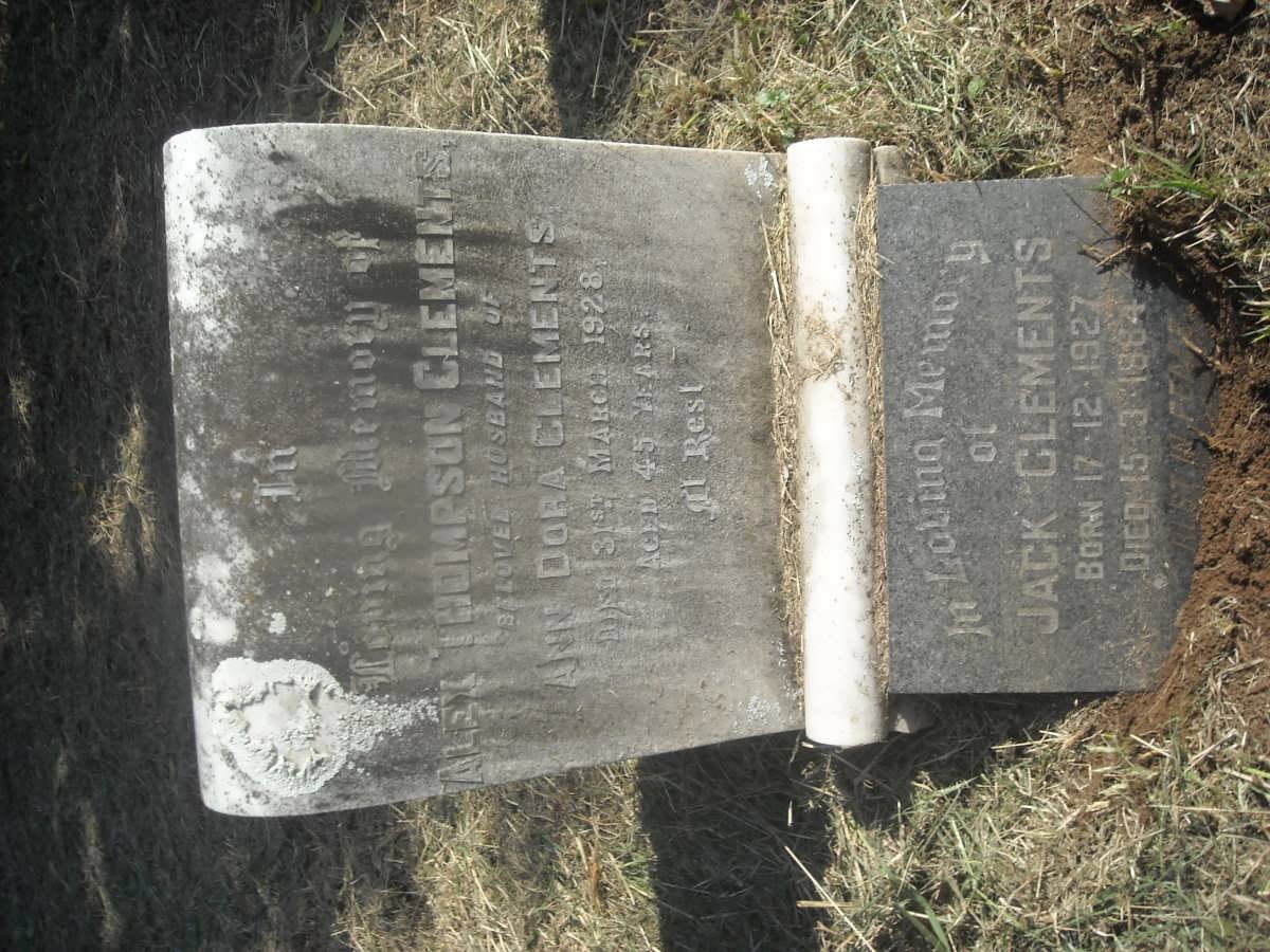 CLEMENTS Alex Thompson -1928 :: CLEMENTS Jack 1927-1984