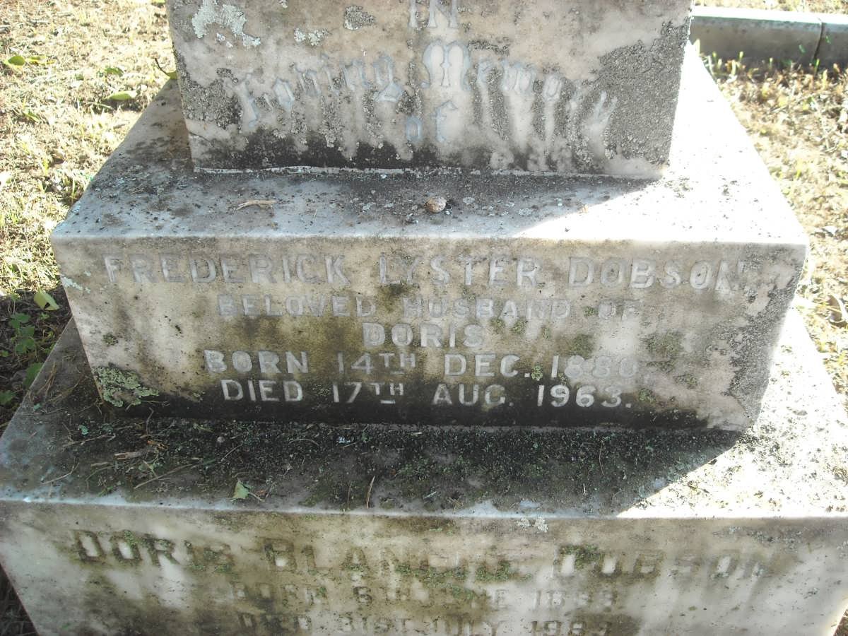 DOBSON Frederick Lyster 1880-1963 &amp; Doris Blanche 1893-1983