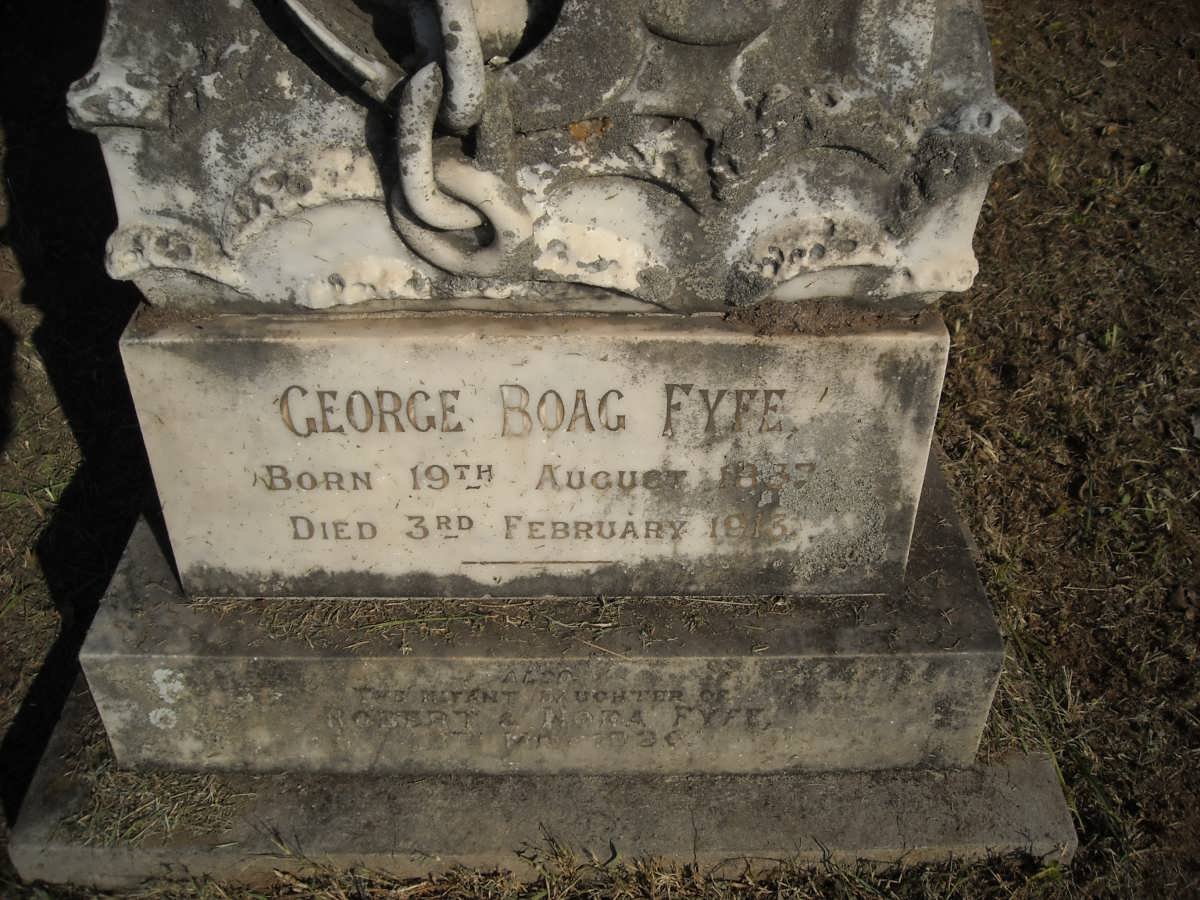 FYFE George Boag 18??-1913 &amp; Edith Constance 1863-1904 :: FYFE ? -1926 :: DAUBREY Edith Violet nee FYFE -1960